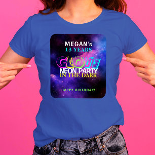 Tonåring födelsedagsfest namn personlig för ålders t shirt