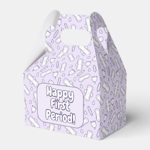 Tonåring Girl Cute Lila Tampon First Period Party Presentaskar