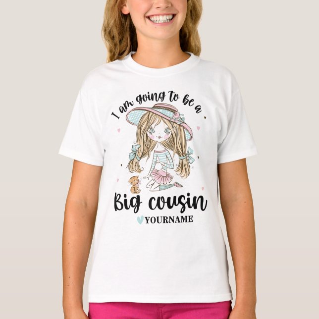 Tonåring Girl jag ska bli en Big Cousin Gravid T Shirt (Framsida)