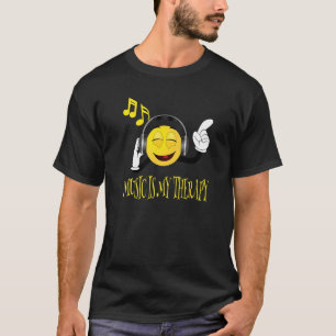 Tonåring Girl Shirt Lycklig Music är min terapi fö T