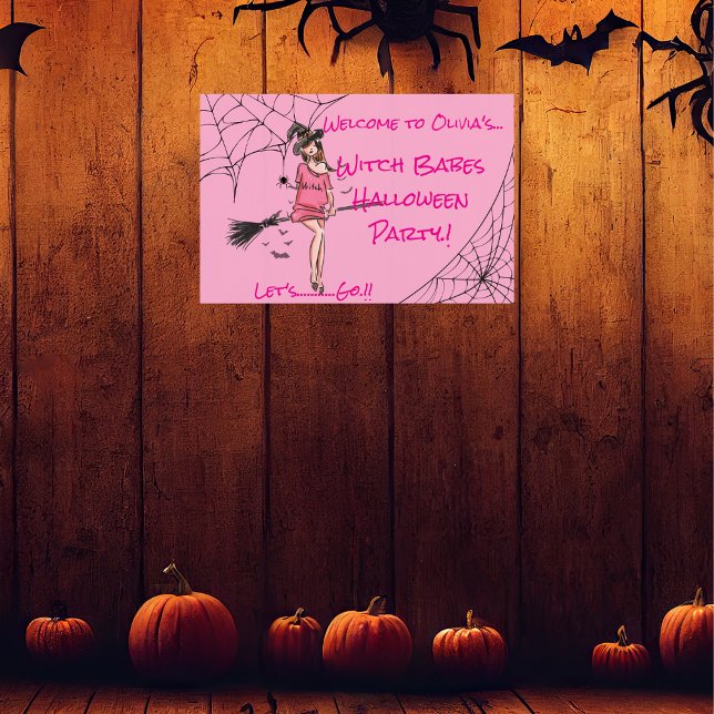Tonåring Girl Witch Babes Halloween fest Poster (Witch Babes Halloween Party Wall Poster)