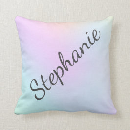 Tonåring Girls Ombre Holographic Lila Blue Aqua Kudde