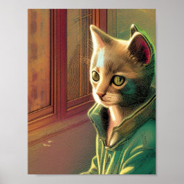 Tonåring grönt från kattsopare, stadsutlänning poster