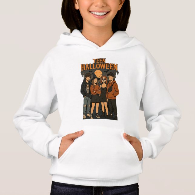 Tonåring Halloween-nattkvinnors T-Shirt (Framsida)