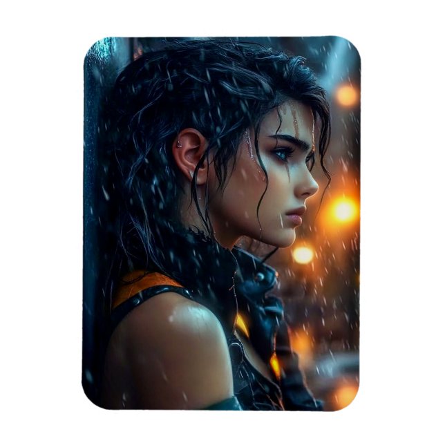 Tonåring i regnet magnet (Vertikal)