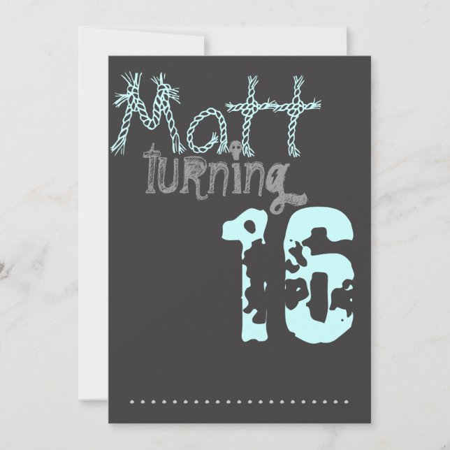 Tonåring inbjudan för grabbgymnastikfödelsedagen (Framsida)