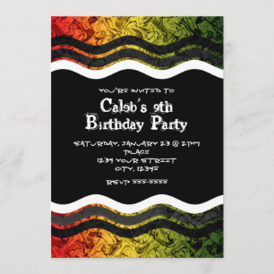 Tonåring inbjudningar till Grönten Röda Gulter för