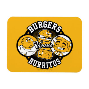 Tonåring jättar går! Burritos för hamburgare Magnet