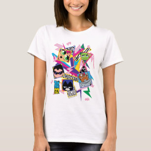 Tonåring jättar går! Collage för Retro T-shirt