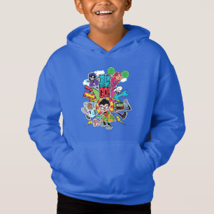Tonåring jättar går! grafisk lagpil tee shirt