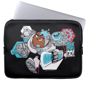 Tonåring jättar går! grafiska cyborgs arsenal laptop sleeve