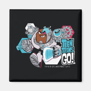 Tonåring jättar går! grafiska cyborgs arsenal magnet