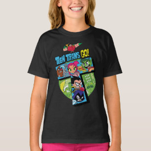 Tonåring jättar går! jättar står hög Collage T-shirt