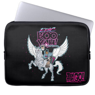 Tonåring jättar går! krigareCyborg som rider Laptop Sleeve