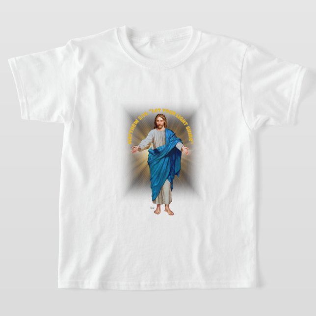 Tonåring Jesus låt din ljusskygga flicka katolik T Shirt (Laydown)