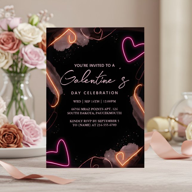 Tonåring Kärlek Cute-frun från Galentines Day Helg Inbjudningar (Skapare uppladdad)