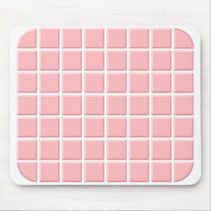 Tonåring Ljusa rosa, vita fyrkantsbrickor för flic Musmatta