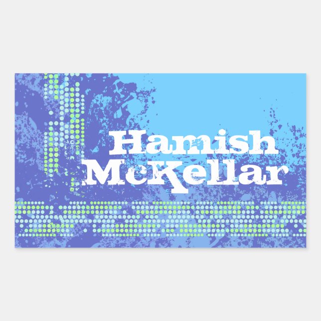 Tonåring namn-blått etikett för pojkar (Framsida)