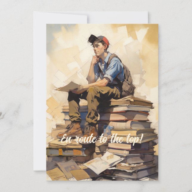 Tonåring på en hög av Bokar Meddelande (Framsida)