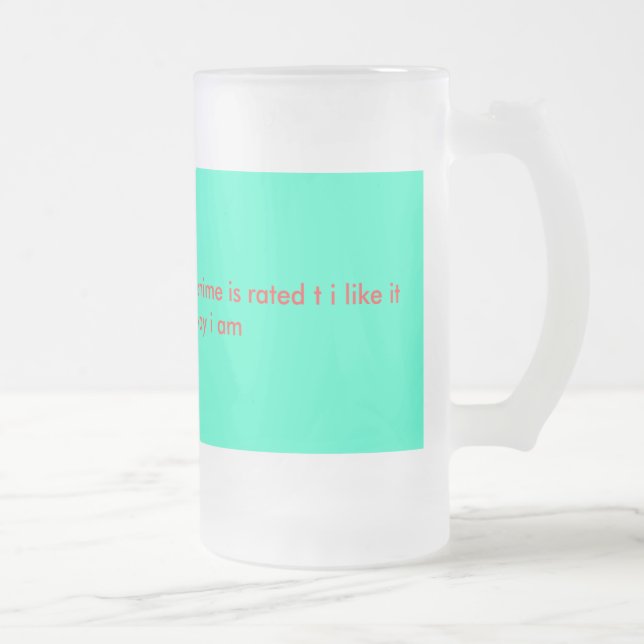 tonåring pre animemuggen frostat ölglas (Höger)