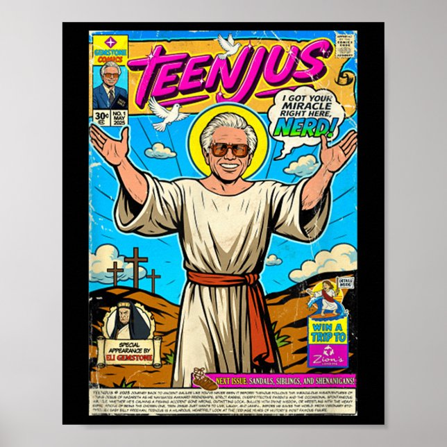 Tonåring Rollig Jesus Meme Kristus Tro Andra Komme Poster (Framsidan)