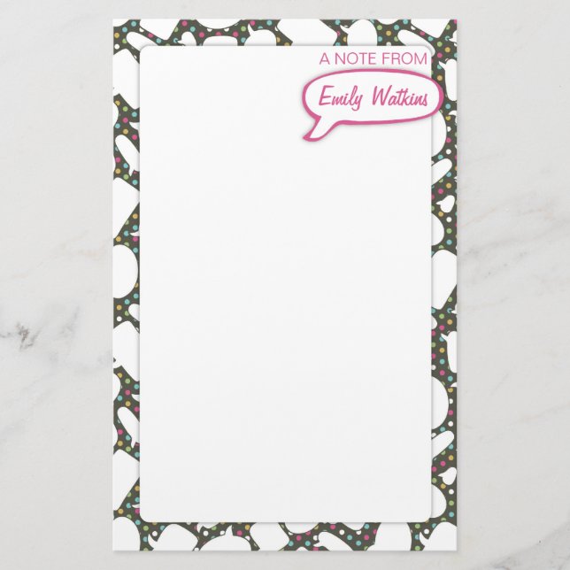 Tonåring samtalet bubblar brevpapperuppsättningen brevpapper (Framsida)