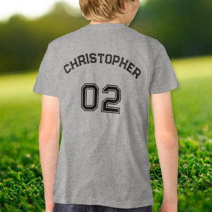 Tonåring Småbarn Girl Boy Namn Jersey Number Sport T Shirt