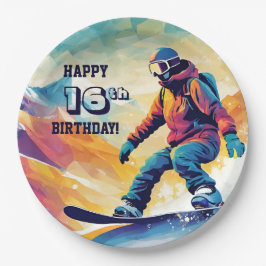 Tonåring Snowboarding Birthday