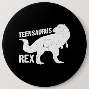 Tonåring Teensaurus Rex Dinosaur Paleontolog Dino  Knapp