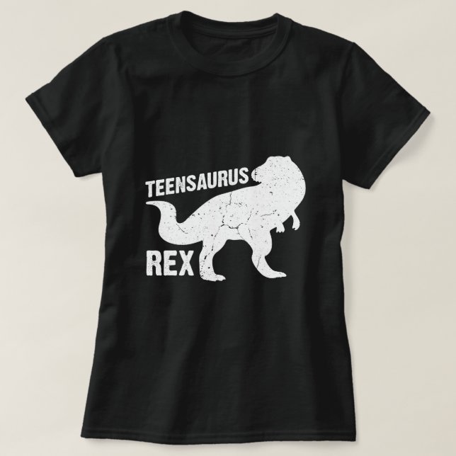 Tonåring Teensaurus Rex Dinosaur Paleontolog Dino  T Shirt (Design framsida)