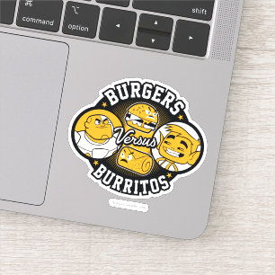 Tonåring Titans gå! Burgers mot Burritos Klistermärken