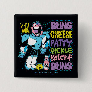 Tonåring Titans gå! Cyborg Burger Rap Knapp