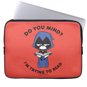 Tonåring Titans gå! Raven "Jag försöker läsa" Laptop Fodral