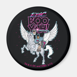 Tonåring Titans gå! Warriär Cyborg Riding Pegasu Magnet