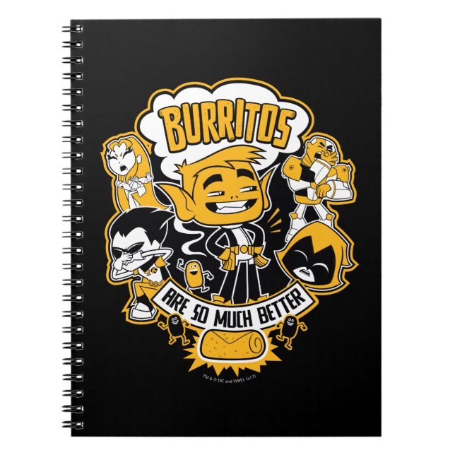 Tonåring Titans Go! | Beast Boy "Burritos are" Anteckningsbok (Framsidan)