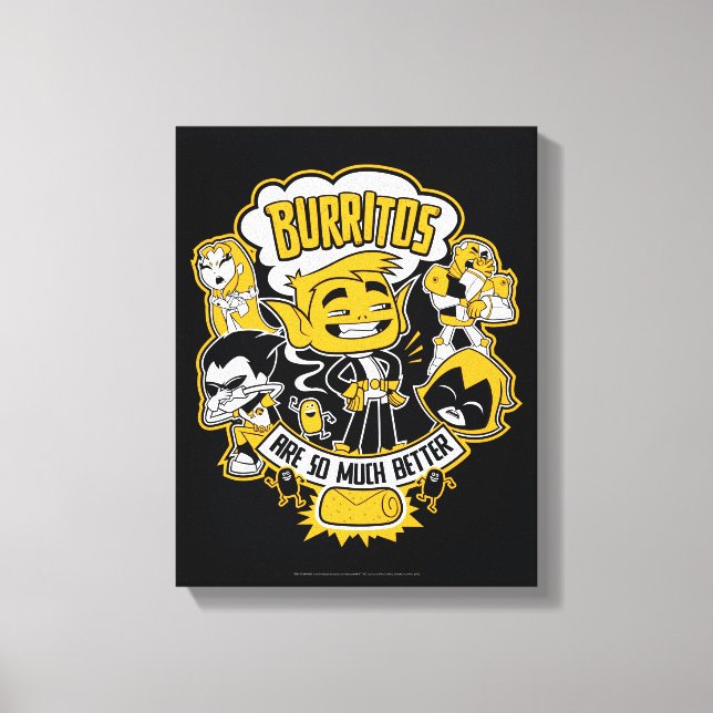 Tonåring Titans Go! | Beast Boy "Burritos are" Canvastryck (Framsida)