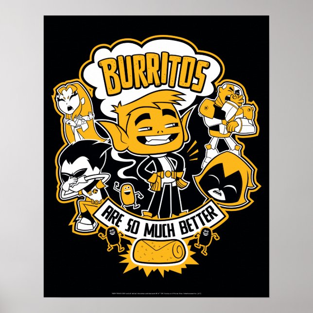 Tonåring Titans Go! | Beast Boy "Burritos are" Poster (Framsidan)