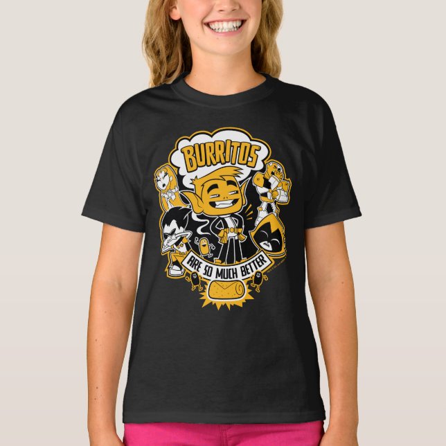 Tonåring Titans Go! | Beast Boy "Burritos are" T Shirt (Framsida)