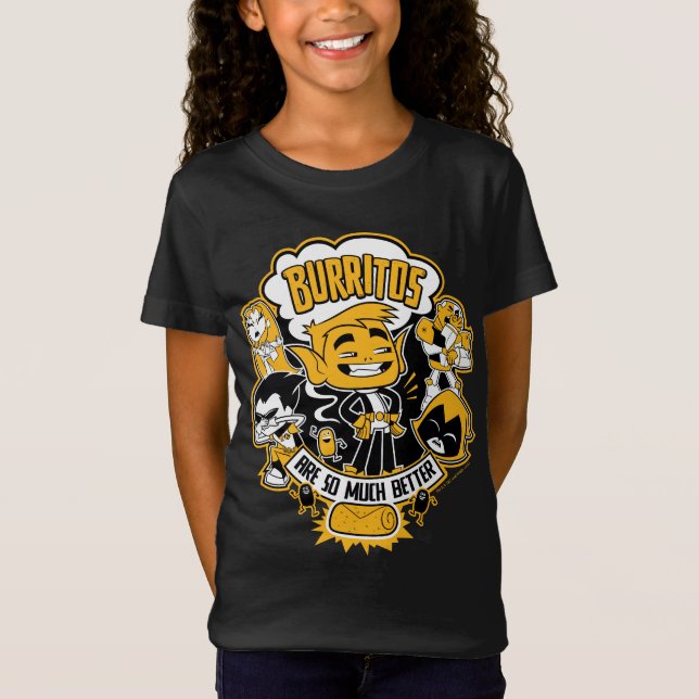 Tonåring Titans Go! | Beast Boy "Burritos are" T Shirt (Framsida)