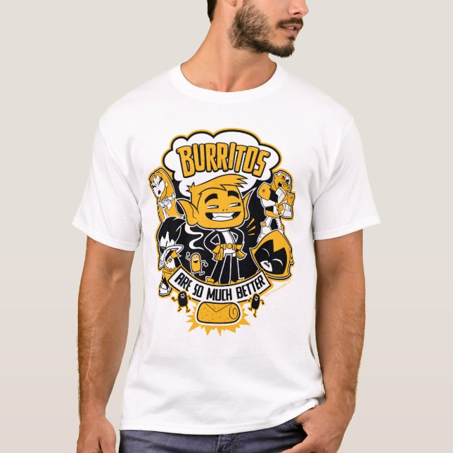 Tonåring Titans Go! | Beast Boy "Burritos are" Tee Shirt (Framsida)