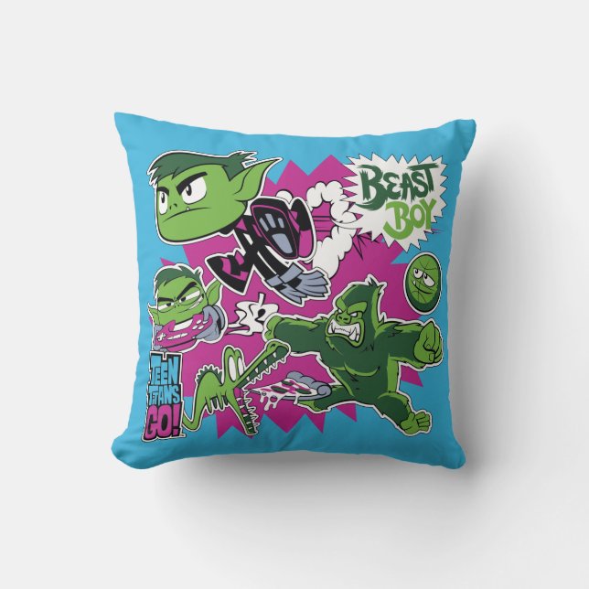 Tonåring Titans Go! | Beast Boy Shapeshifts Kudde (Framsida)