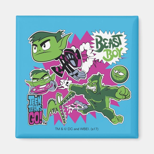 Tonåring Titans Go! | Beast Boy Shapeshifts Magnet (Framsidan)