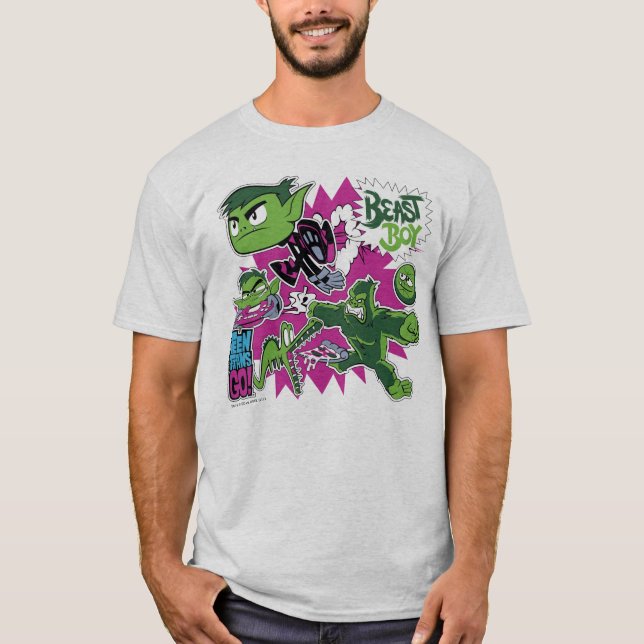 Tonåring Titans Go! | Beast Boy Shapeshifts T-shirt (Framsida)