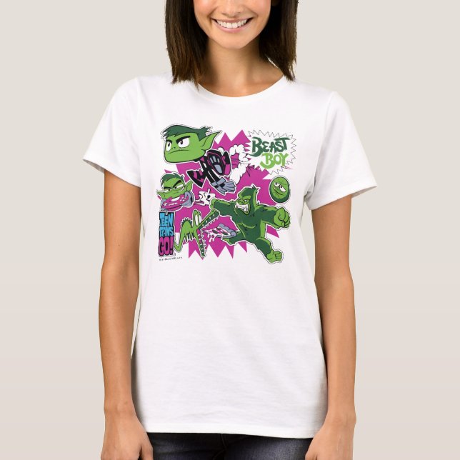 Tonåring Titans Go! | Beast Boy Shapeshifts Tee Shirt (Framsida)