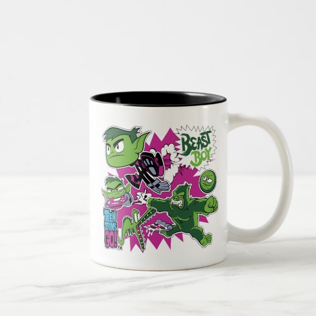 Tonåring Titans Go! | Beast Boy Shapeshifts Två-Tonad Mugg (Höger)