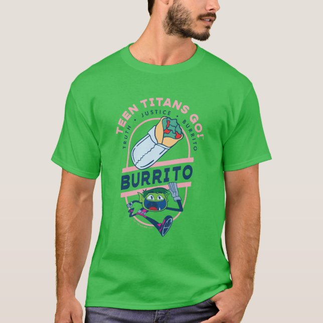 Tonåring Titans Go! Beast Boy "Truth Justice Burri T Shirt (Framsida)