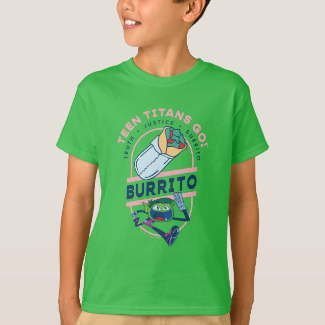 Tonåring Titans Go! Beast Boy "Truth Justice Burri T Shirt (Framsida)