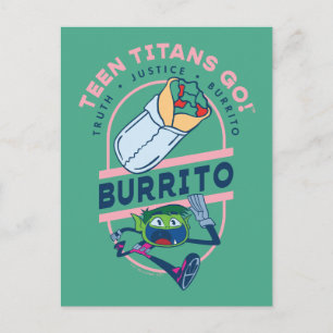 Tonåring Titans Go! Beast Boy "Truth Justice Burri Vykort
