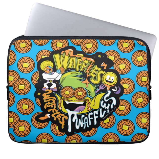 Tonåring Titans Go! | Beast Boy Waffles Laptop Sleeve (Framsidan)