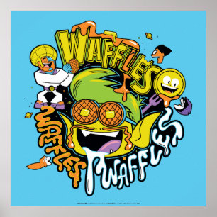 Tonåring Titans Go! Beast Boy Waffles Poster